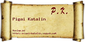 Pigai Katalin névjegykártya