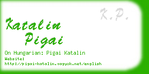 katalin pigai business card